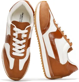 Project Cloud Sneakers for Women – Lightweight Lace-Up Shoes for Women with Memory Foam Insoles – Trendy Womens Shoes – Non-Slip, Comfortable Womens Sneakers (Madison)