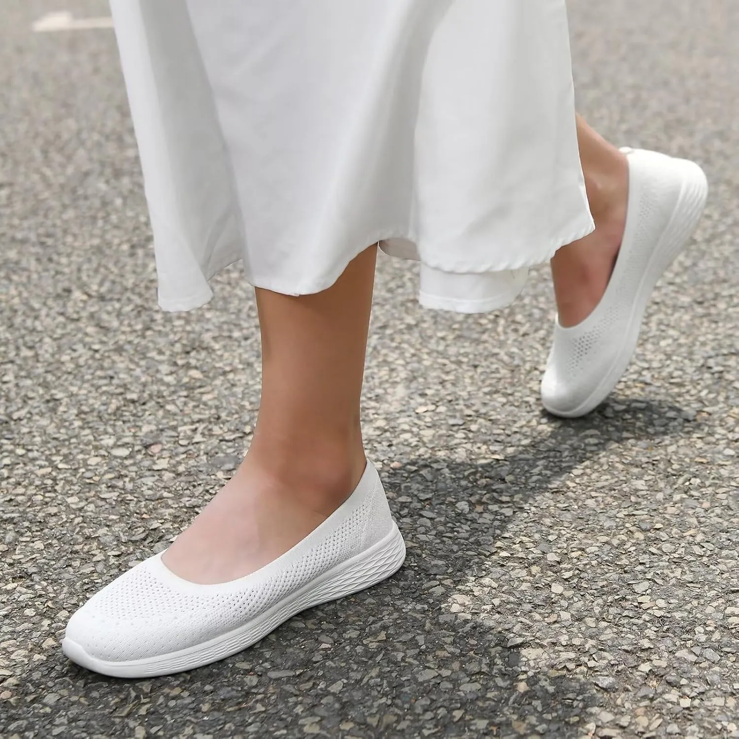 Puxowe Women's Shoes for Women Round Toe Slip on Women's Walking Flat Shoes Memory Foam Shoes Mesh Casual Nurse Sneakers Dress Shoes