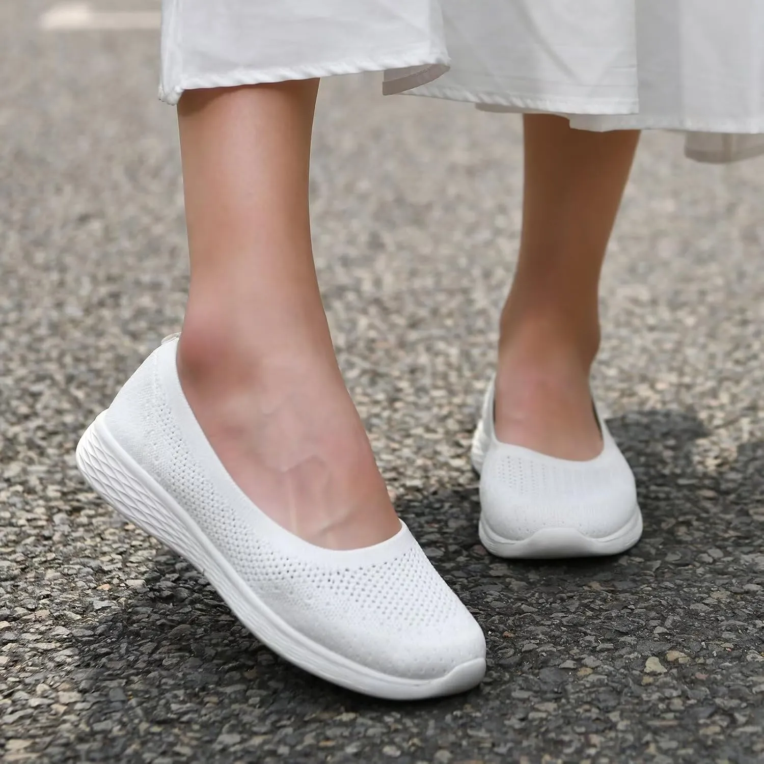 Puxowe Women's Shoes for Women Round Toe Slip on Women's Walking Flat Shoes Memory Foam Shoes Mesh Casual Nurse Sneakers Dress Shoes