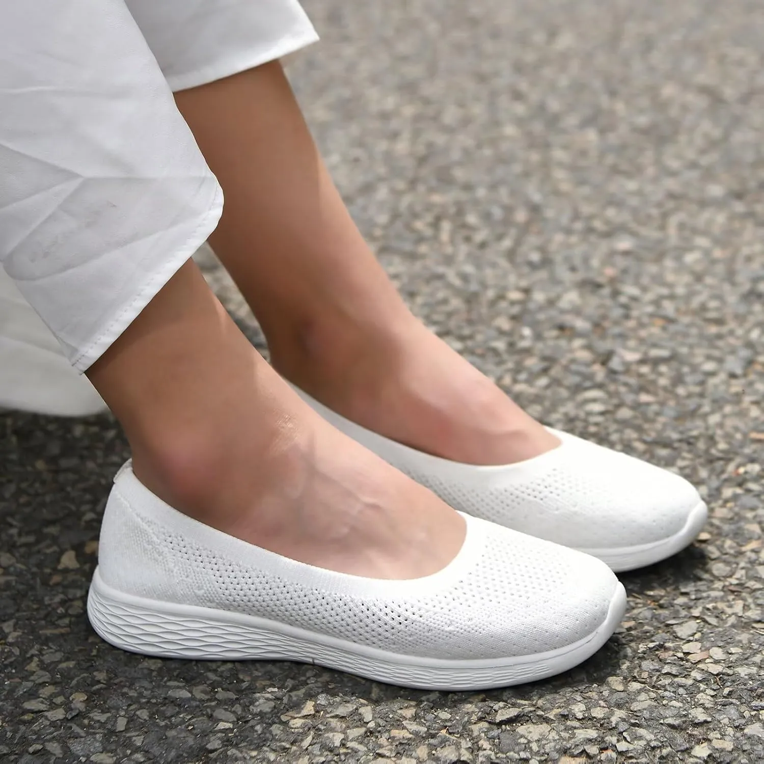 Puxowe Women's Shoes for Women Round Toe Slip on Women's Walking Flat Shoes Memory Foam Shoes Mesh Casual Nurse Sneakers Dress Shoes