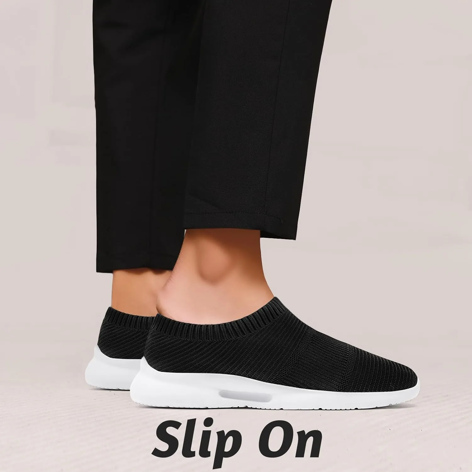 QIJGS Slip on Shoes for Men Running Tennis Athletic Gym for Men Mesh Lightweight Sports Fashion Workout Casual Sneakers