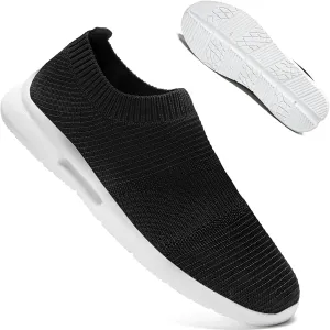 QIJGS Slip on Shoes for Men Running Tennis Athletic Gym for Men Mesh Lightweight Sports Fashion Workout Casual Sneakers