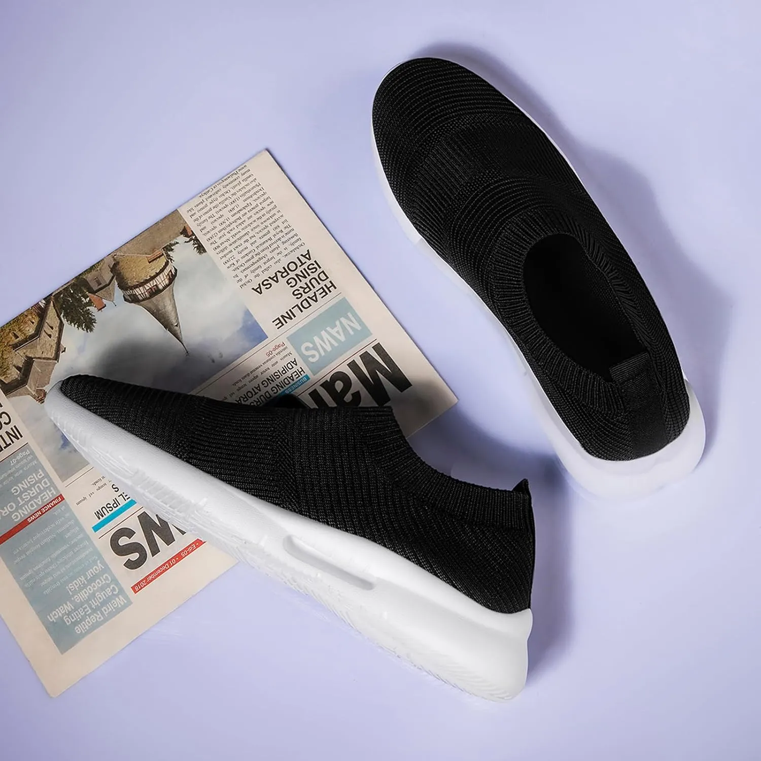 QIJGS Slip on Shoes for Men Running Tennis Athletic Gym for Men Mesh Lightweight Sports Fashion Workout Casual Sneakers