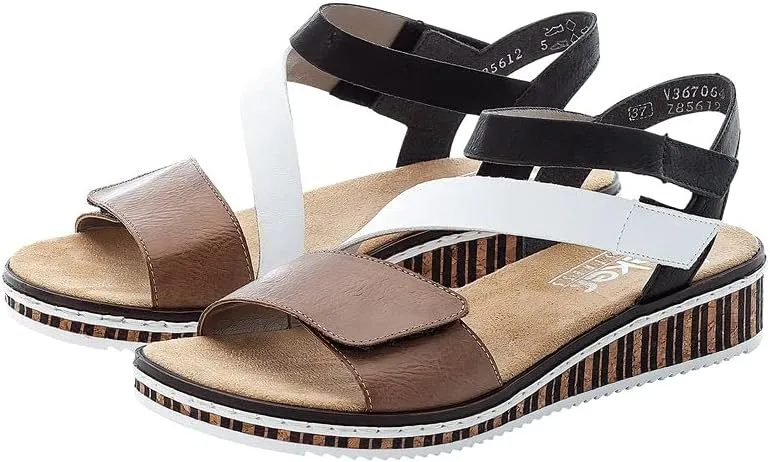 Rieker Women's Ankle Strap Sandal, 37/41 EU