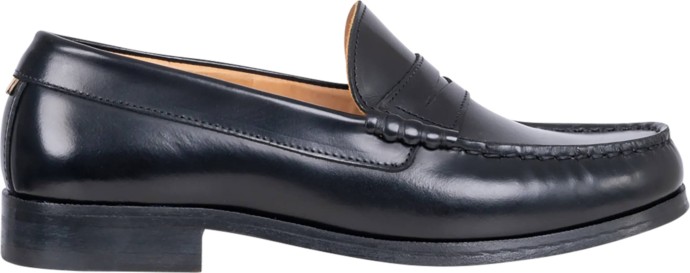 Rivet Leather Loafers - Black