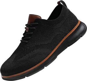 Sales Clearance Men's Knit Breeze Mesh Sneakers Oxfords Lace-Up Breeze Shoes for Men Black Sneakers for Men Knit Sneakers Men Orthopedic 2025 New Women's Woven