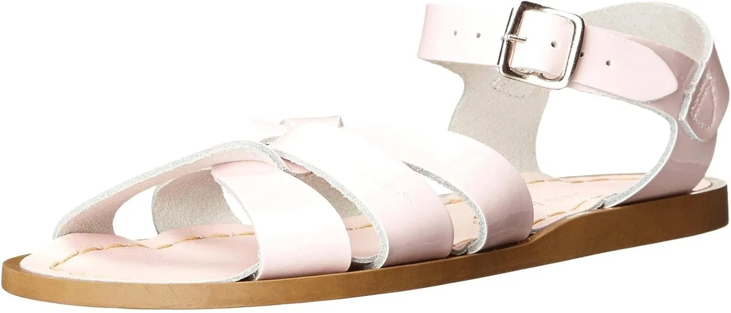 Salt Water Sandals Girls' Salt Water Original Flat Sandal, Shiny Pink, 4 M US Toddler