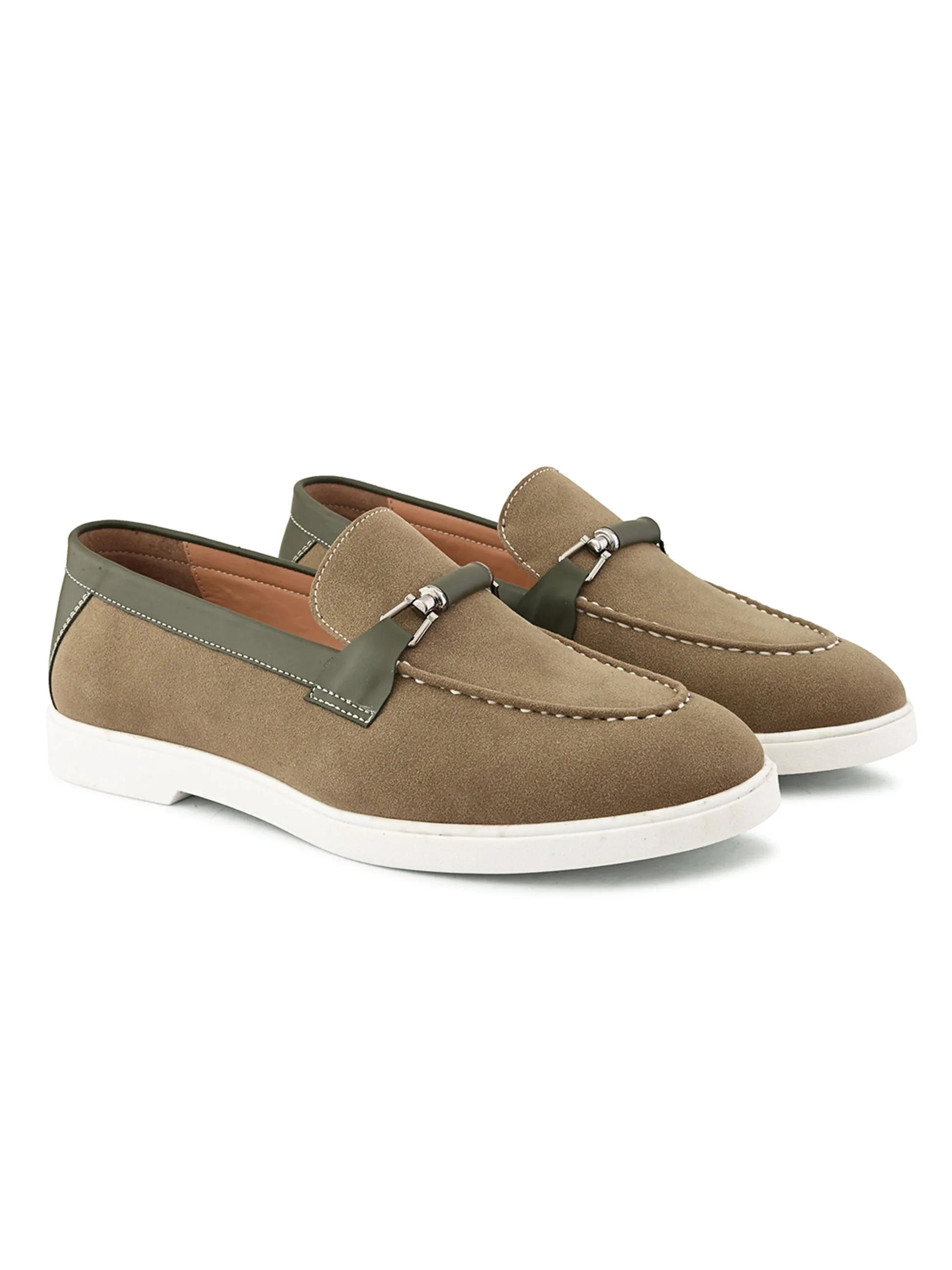 SAN FRISSCO Men Olive Casual Slip-On Shoes