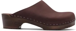 Sandgrens Handmade Swedish Wood Clogs for Women, Low Heel Mule | Austin