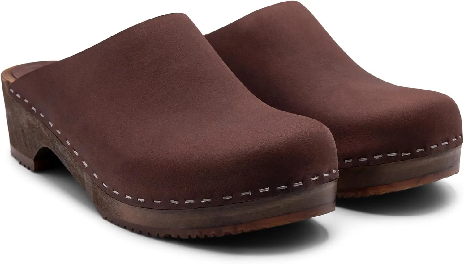 Sandgrens Handmade Swedish Wood Clogs for Women, Low Heel Mule | Austin