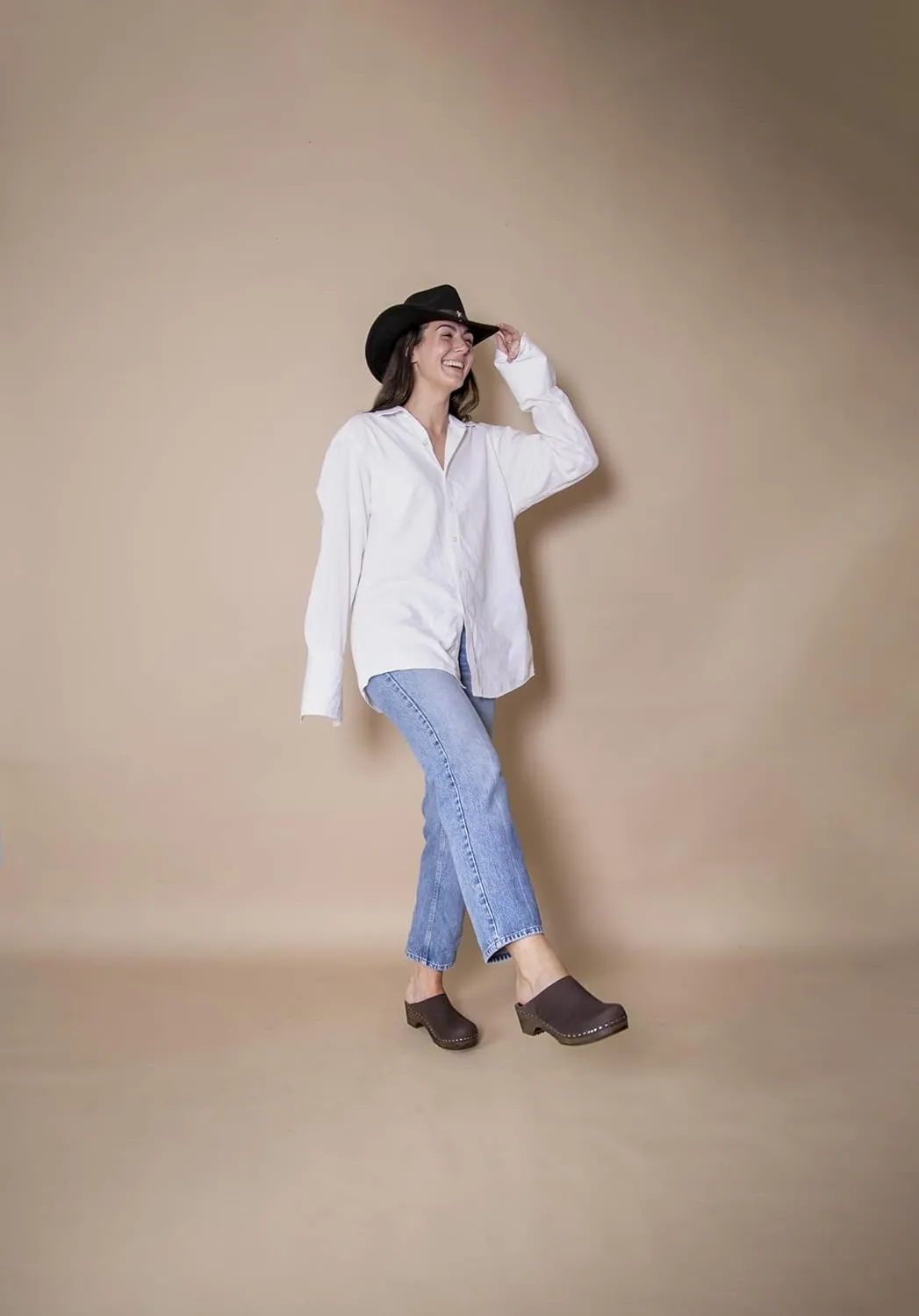 Sandgrens Handmade Swedish Wood Clogs for Women, Low Heel Mule | Austin