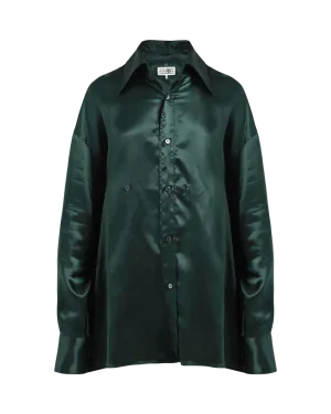 Satin Button Long Sleeve Shirt