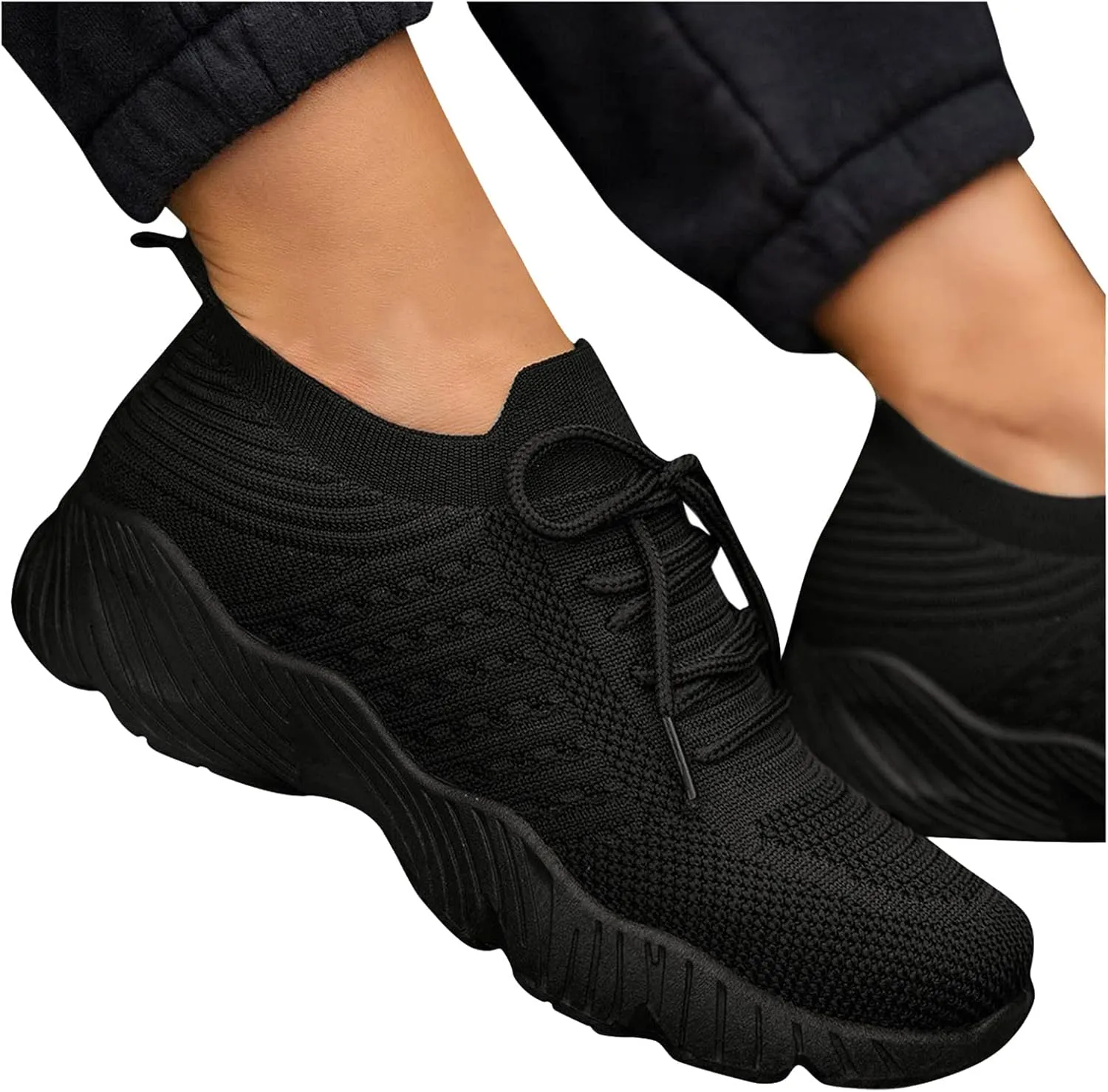 SBGMoSJ Womens Running Shoes Wide Width Womens Running Shoes 8.5 Wide Toe Black Canvas Tennis Shoes for Women Wedges Sneakers for Women Tennis Shoes for Women Size 7 Wide