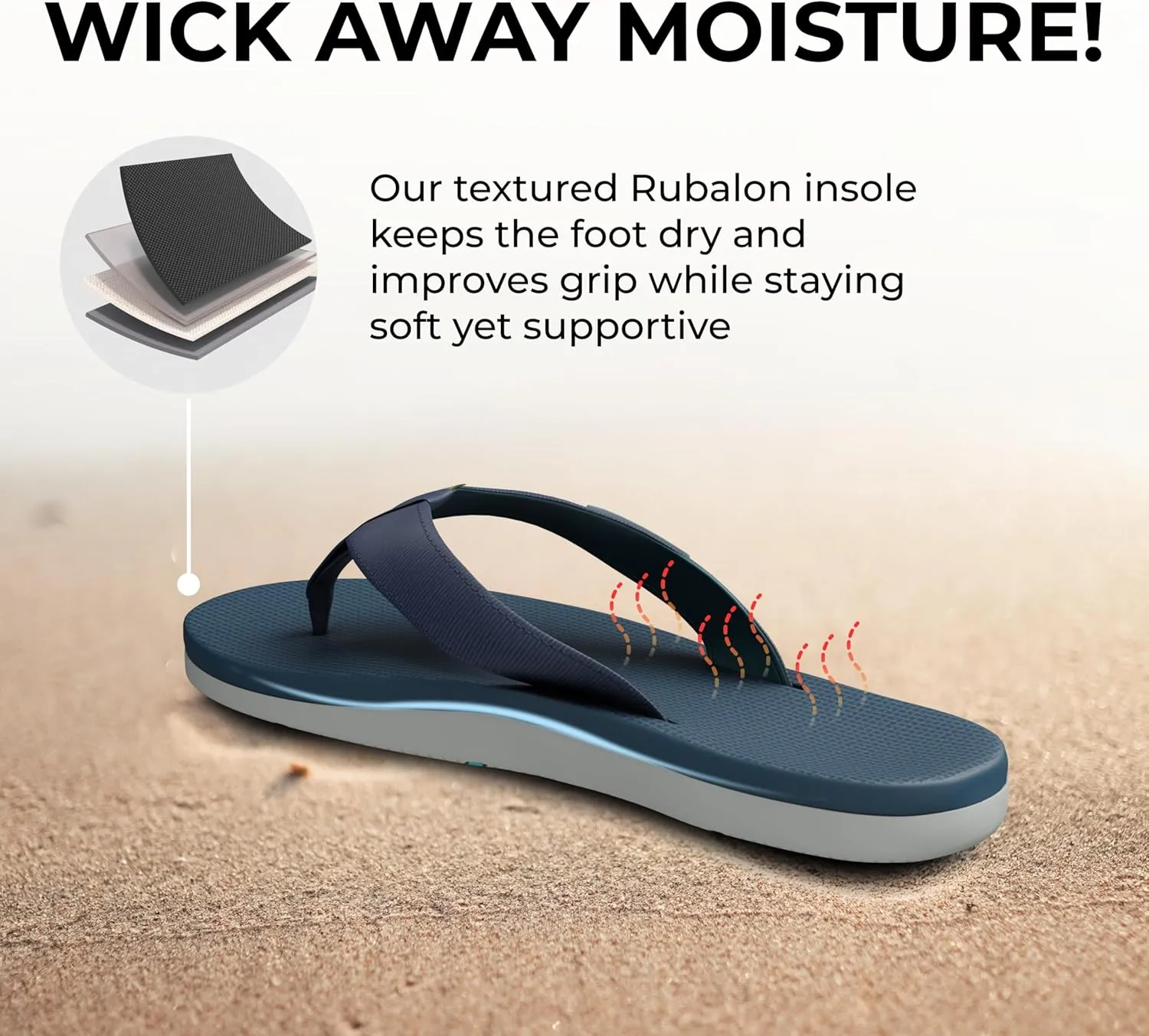 Scott Hawaii Men's Hanapa'a Sandal | Fish Flag Design | Neoprene Lined Strap | Molded Outsole With Arch Suport And Heel Cup | Non-marking No-slip | Marine And Boat Friendly Flip Flop