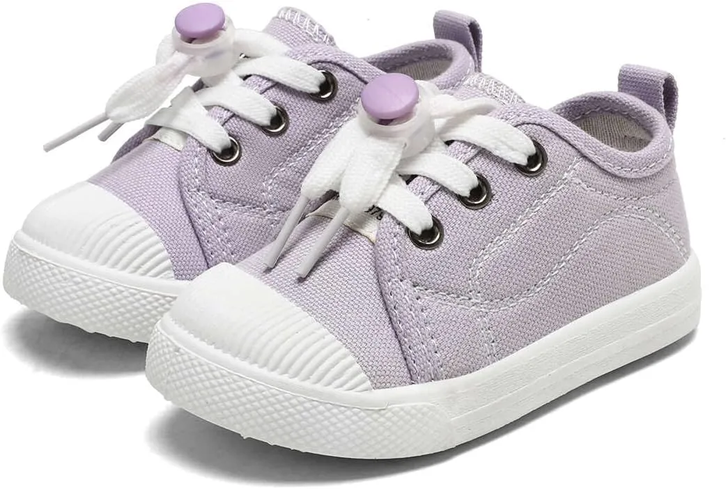 ShadowFax 3 Pairs Boy's Girl's Kids Canvas Shoes Slip-On Lightweight Sneakers