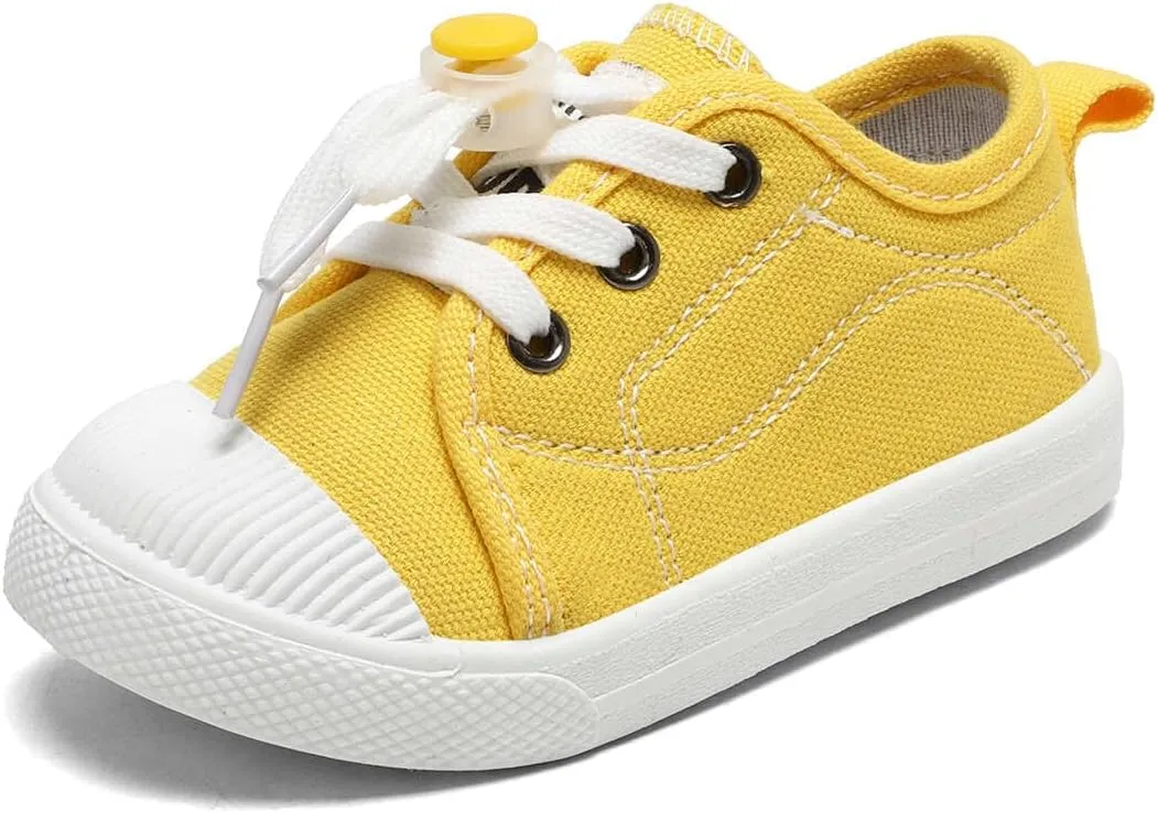 ShadowFax 3 Pairs Boy's Girl's Kids Canvas Shoes Slip-On Lightweight Sneakers