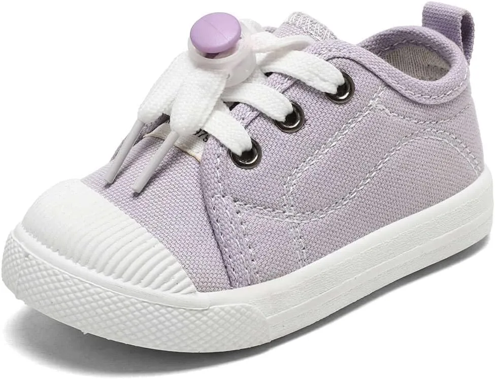 ShadowFax 3 Pairs Boy's Girl's Kids Canvas Shoes Slip-On Lightweight Sneakers