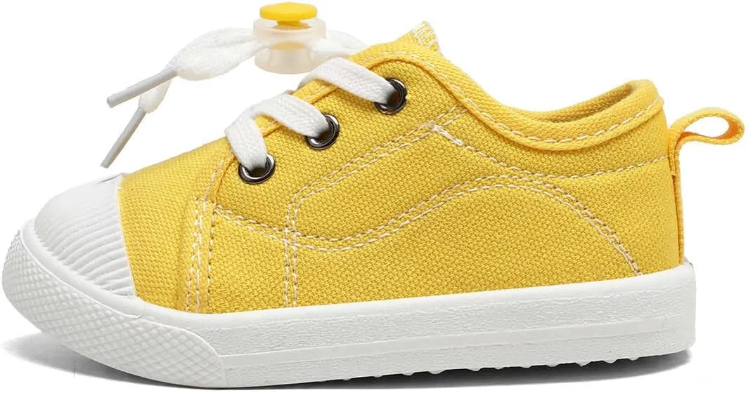 ShadowFax 3 Pairs Boy's Girl's Kids Canvas Shoes Slip-On Lightweight Sneakers