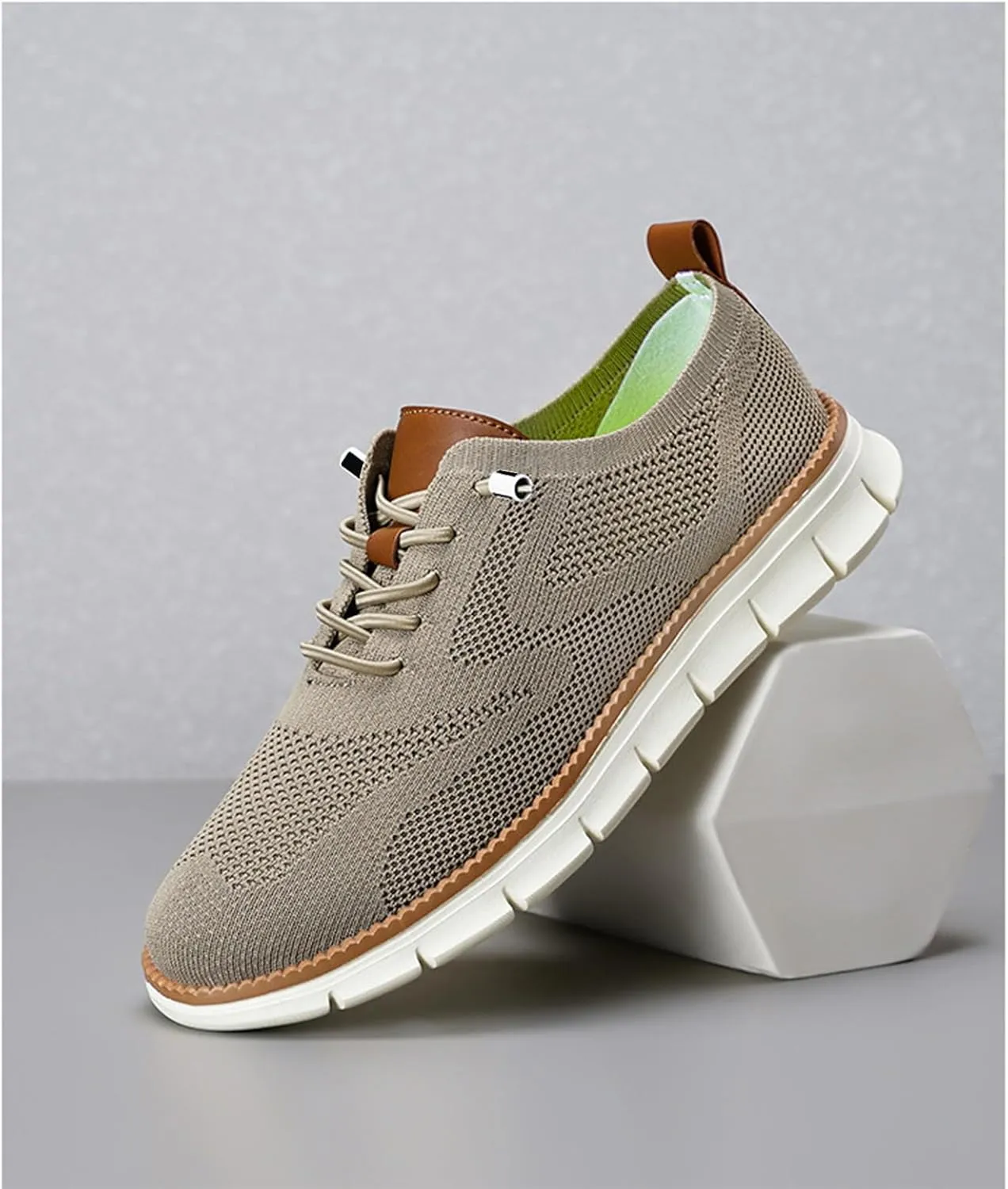 Shoes for Men Mens Casual Dress Oxfords Business Mesh Walking Shoes Tennis Comfortable Sneakers Lightweight Soft Sole & Breathable Fashion Sneakers