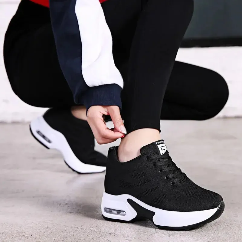 Siena – Women's Slip-On Sneakers, Best Walking Shoes for Women with Breathable Mesh and Casual Wedge Design