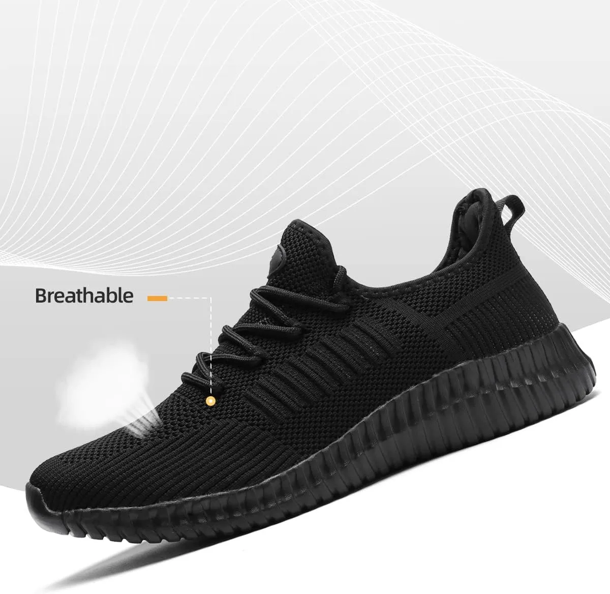 SK·TRIP Women's Walking Shoes Lightweight Breathable Flying Woven Mesh Upper Casual Jogging Shoes Ladies Tennis Shoes Workout Footwear Non-Slip Gym Sneakers for Women