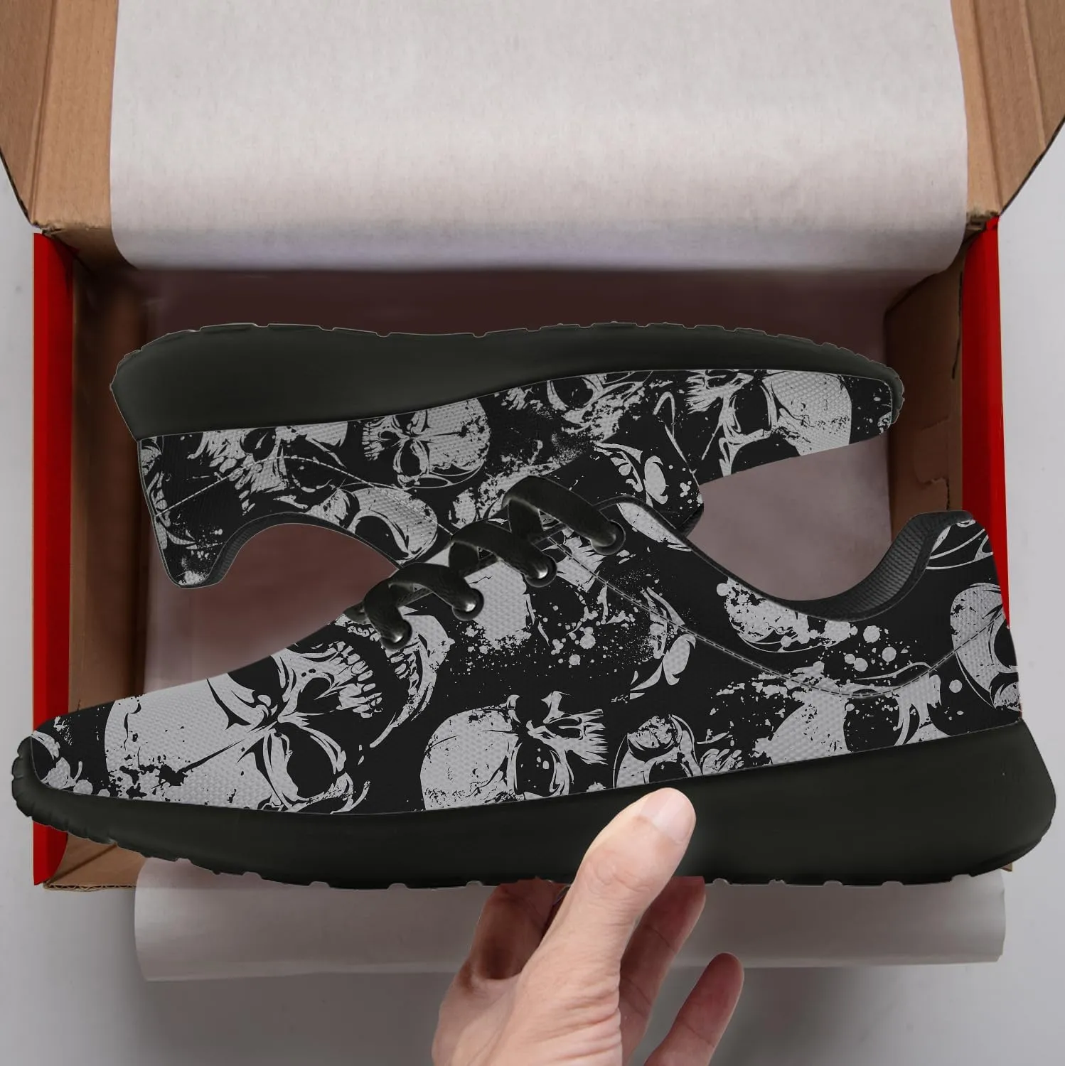 Skull Shoes for Women Men Running Shoes Lightweight Tennis Sneakers Gifts for Him Her