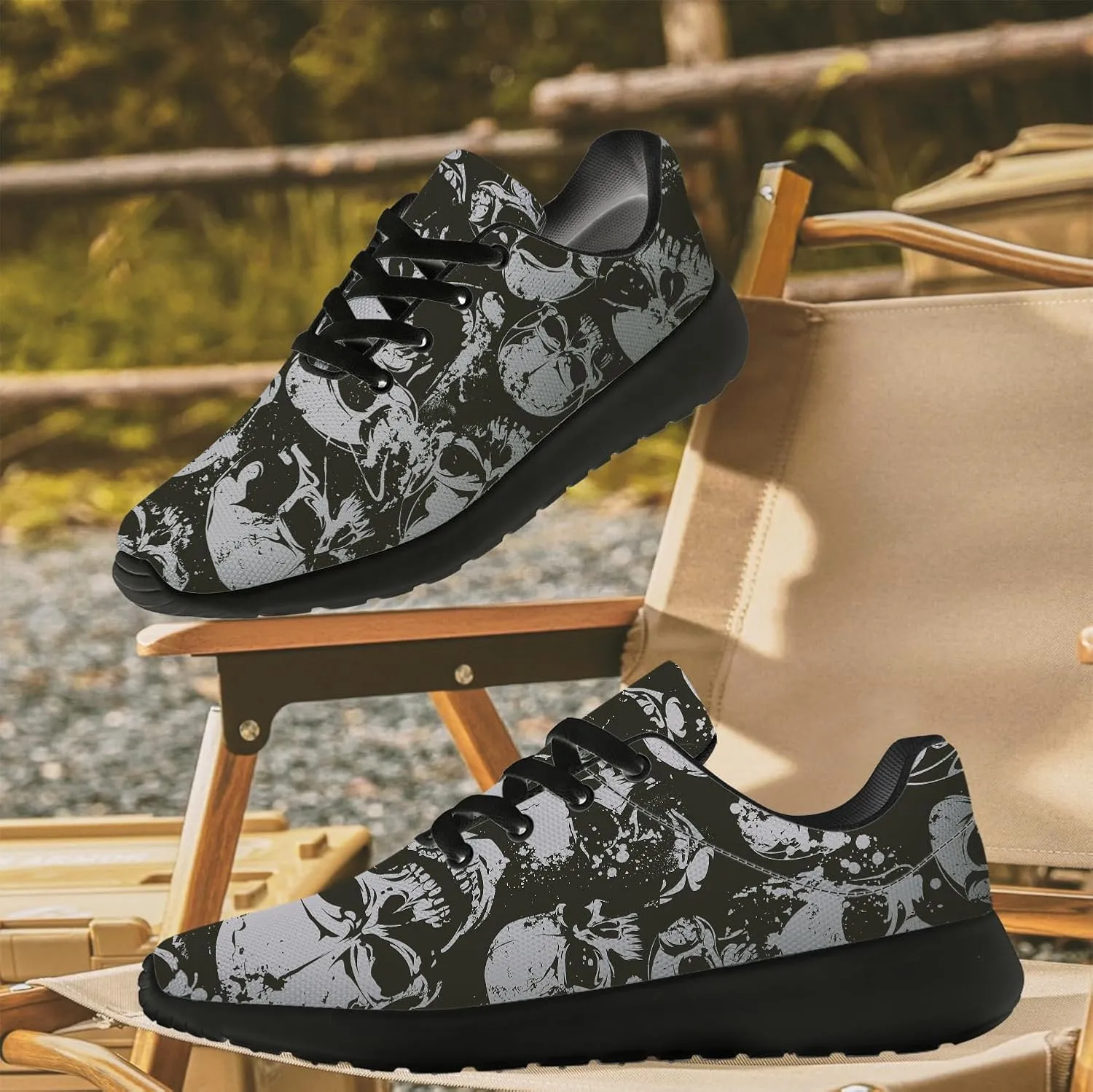 Skull Shoes for Women Men Running Shoes Lightweight Tennis Sneakers Gifts for Him Her