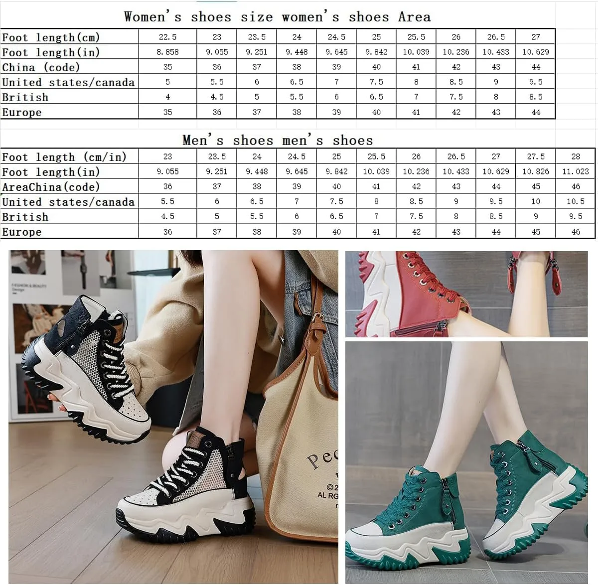 Sneakers for Women, Trending Dad Sneakers, Leather Soft Casual Sneakers,Anti-Slip Shock Absorbing Heighten Fashion Running