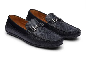 SOFIA - NAVY BLUE LEATHER SHOES