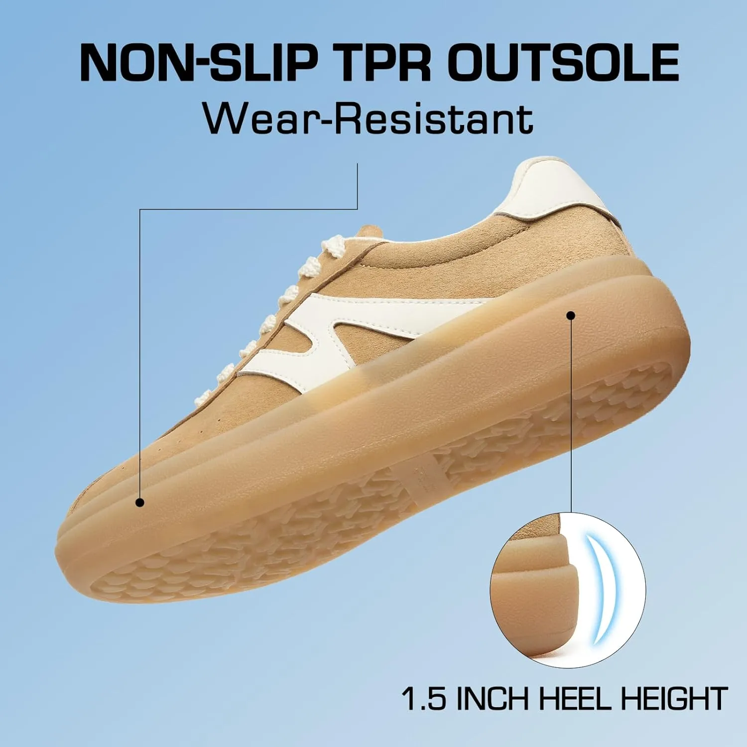 somiliss Sneakers for Women Genuine Leather Suede Upper Non-Slip TPR Outsole Tennis Walking Shoes for Women Fashion Sneakers