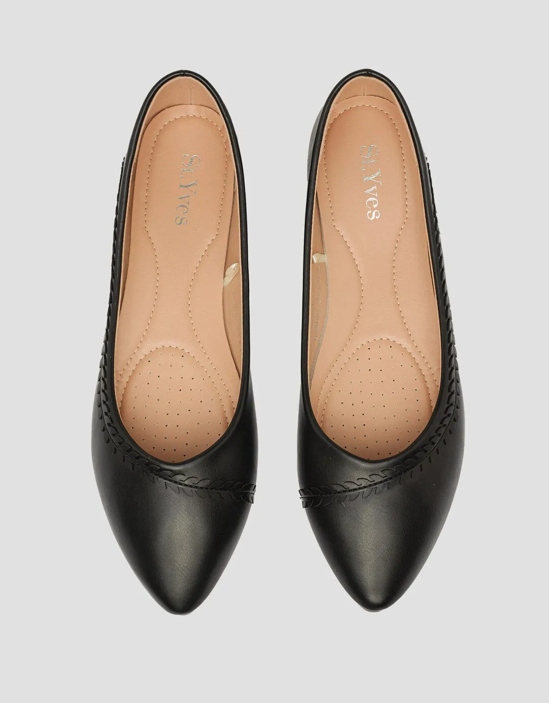 St. Yves Casual Pointed Toe Sepatu Ballerina Wanita