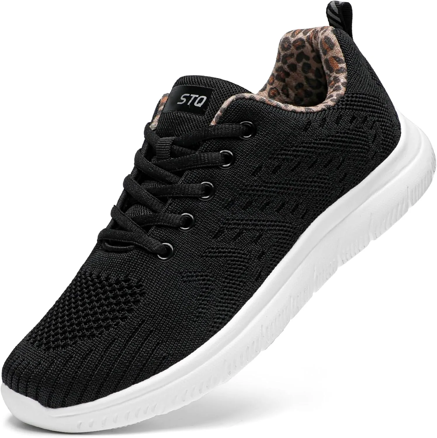 STQ Tennis Shoes Womens Sneakers Breathable Mesh Walking Shoes Arch Support Orthopedic Athletic Workout Gym Running Shoe for Travel Jogging Sports Cross Training
