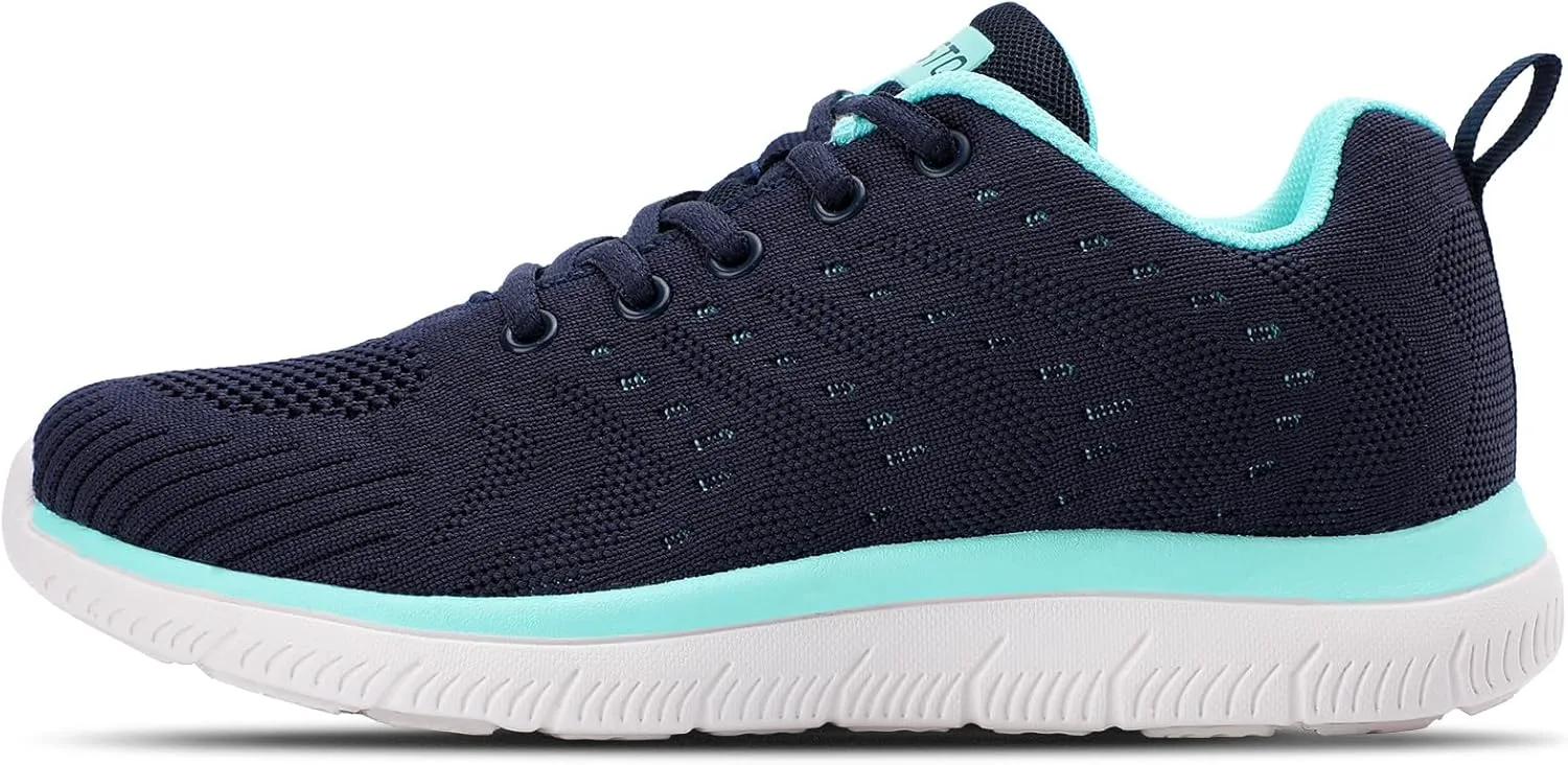 STQ Tennis Shoes Womens Sneakers Breathable Mesh Walking Shoes Arch Support Orthopedic Athletic Workout Gym Running Shoe for Travel Jogging Sports Cross Training