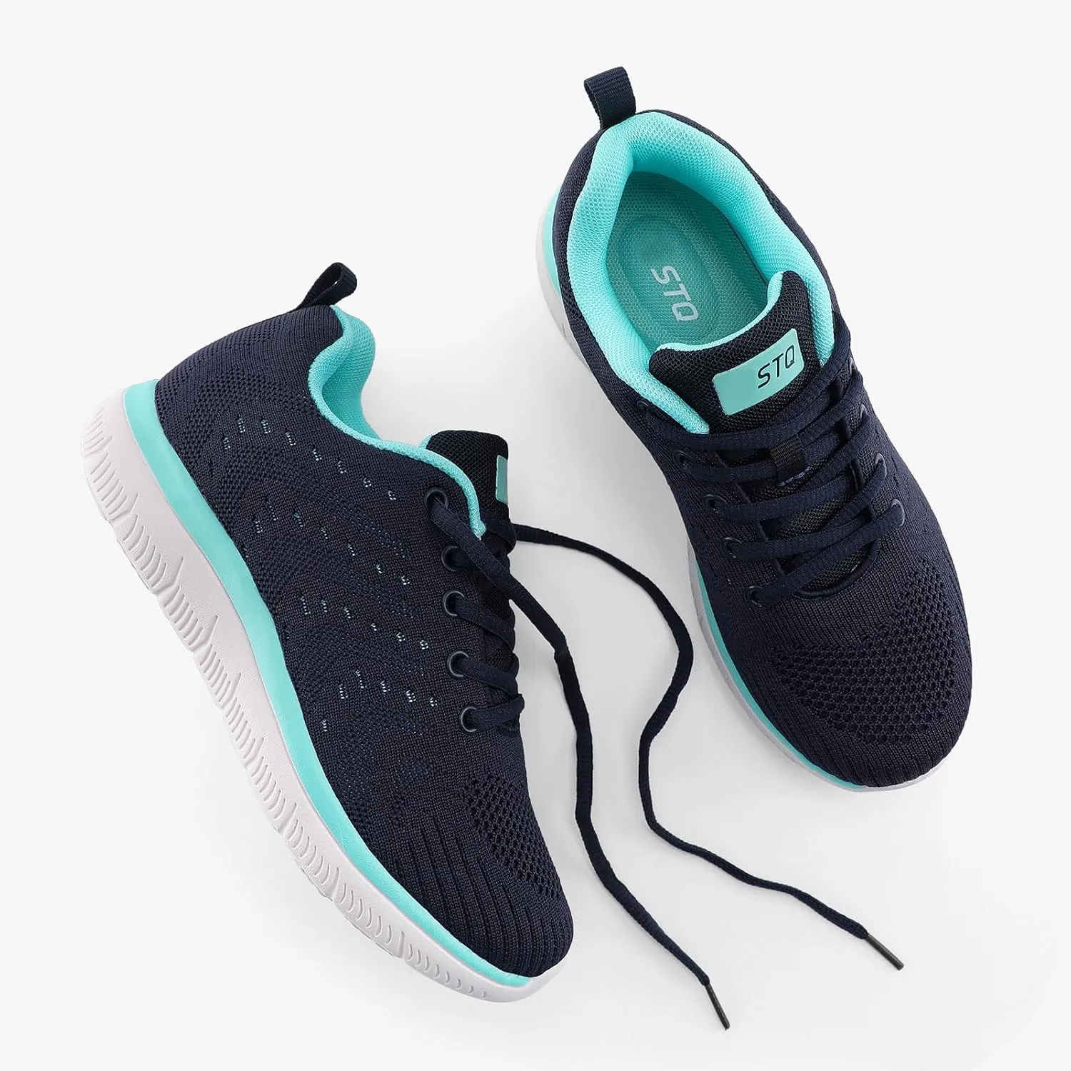STQ Tennis Shoes Womens Sneakers Breathable Mesh Walking Shoes Arch Support Orthopedic Athletic Workout Gym Running Shoe for Travel Jogging Sports Cross Training