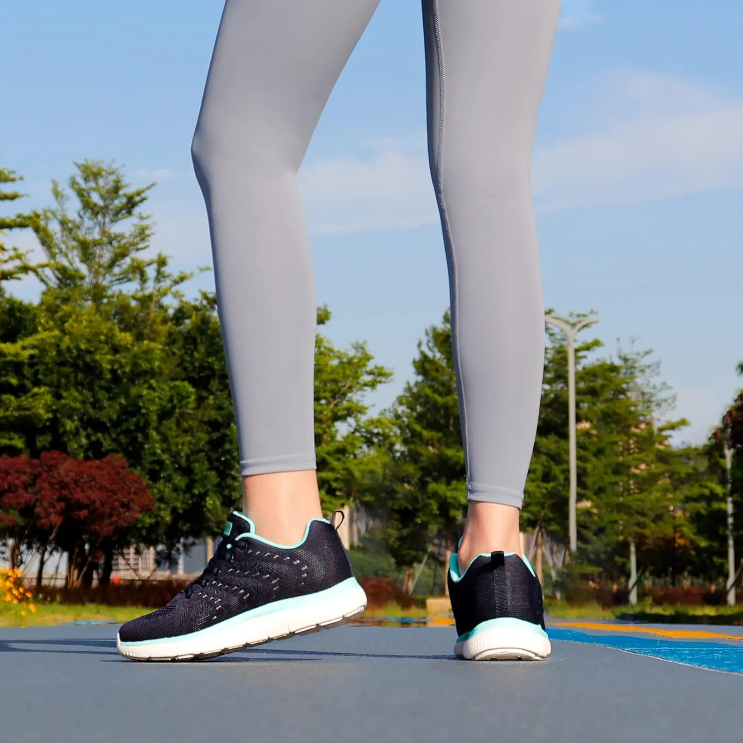 STQ Tennis Shoes Womens Sneakers Breathable Mesh Walking Shoes Arch Support Orthopedic Athletic Workout Gym Running Shoe for Travel Jogging Sports Cross Training