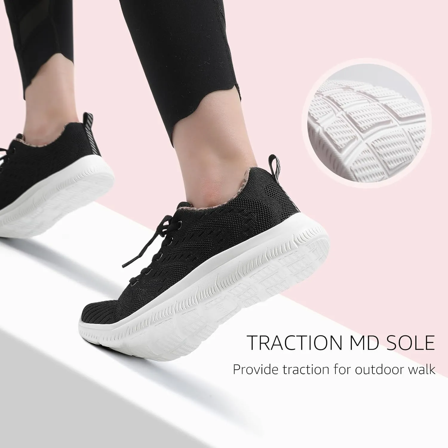 STQ Tennis Shoes Womens Sneakers Breathable Mesh Walking Shoes Arch Support Orthopedic Athletic Workout Gym Running Shoe for Travel Jogging Sports Cross Training