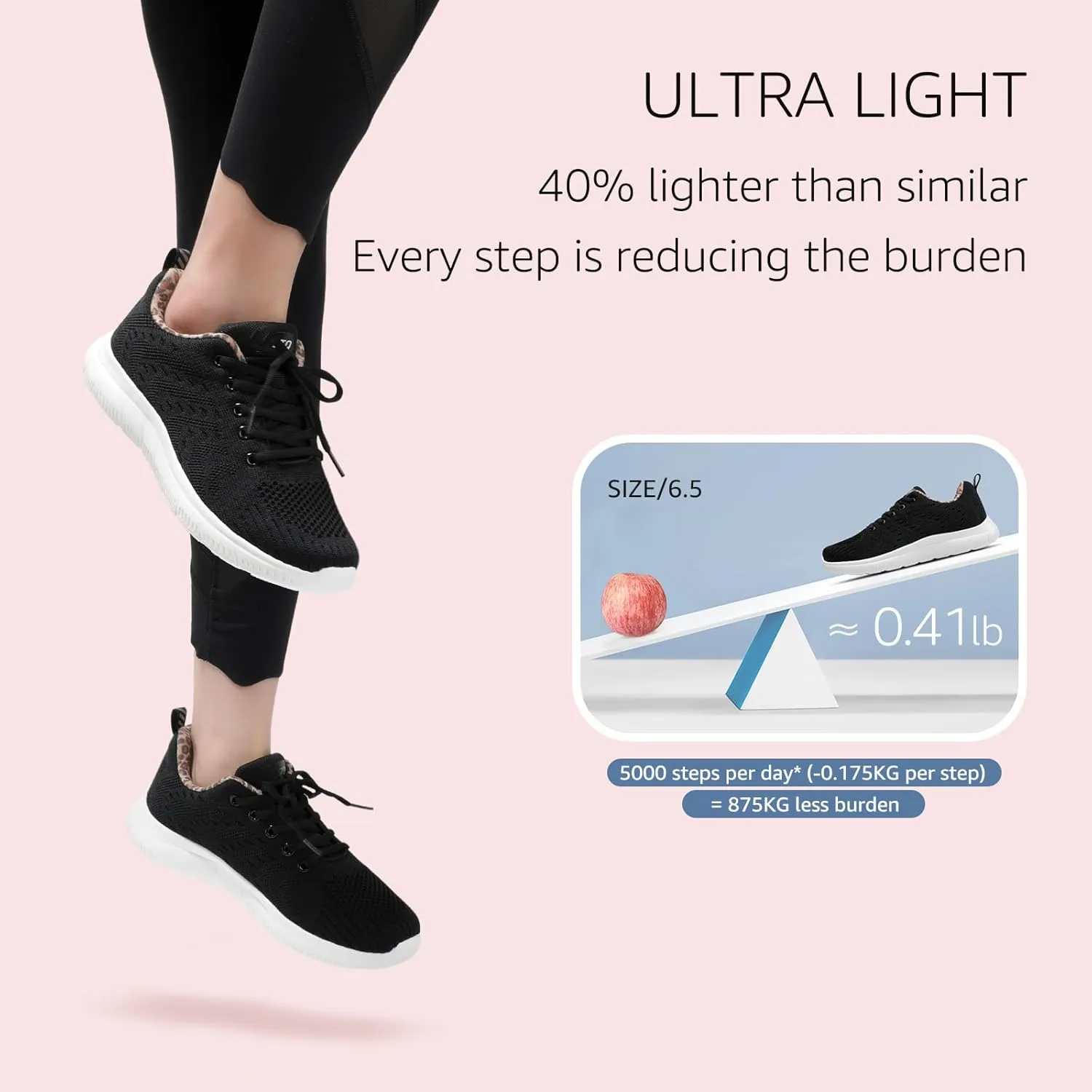 STQ Tennis Shoes Womens Sneakers Breathable Mesh Walking Shoes Arch Support Orthopedic Athletic Workout Gym Running Shoe for Travel Jogging Sports Cross Training