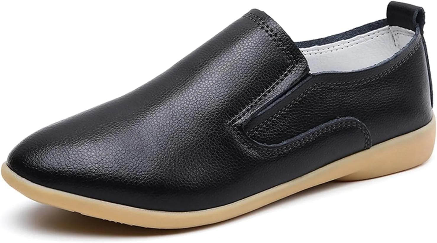 Sunporx Women's Comfortable Loafers Driving Moccasins Shoe Slip on Pointed Toe Flats Casual Comfortable Office Work Business Shoes Breathable Walking