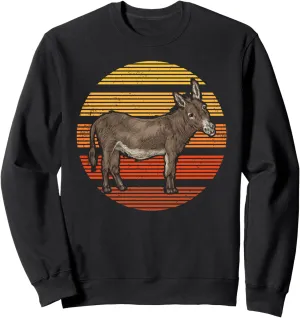 Sunset Mule Lover Gift Vintage Retro Mule Sweatshirt