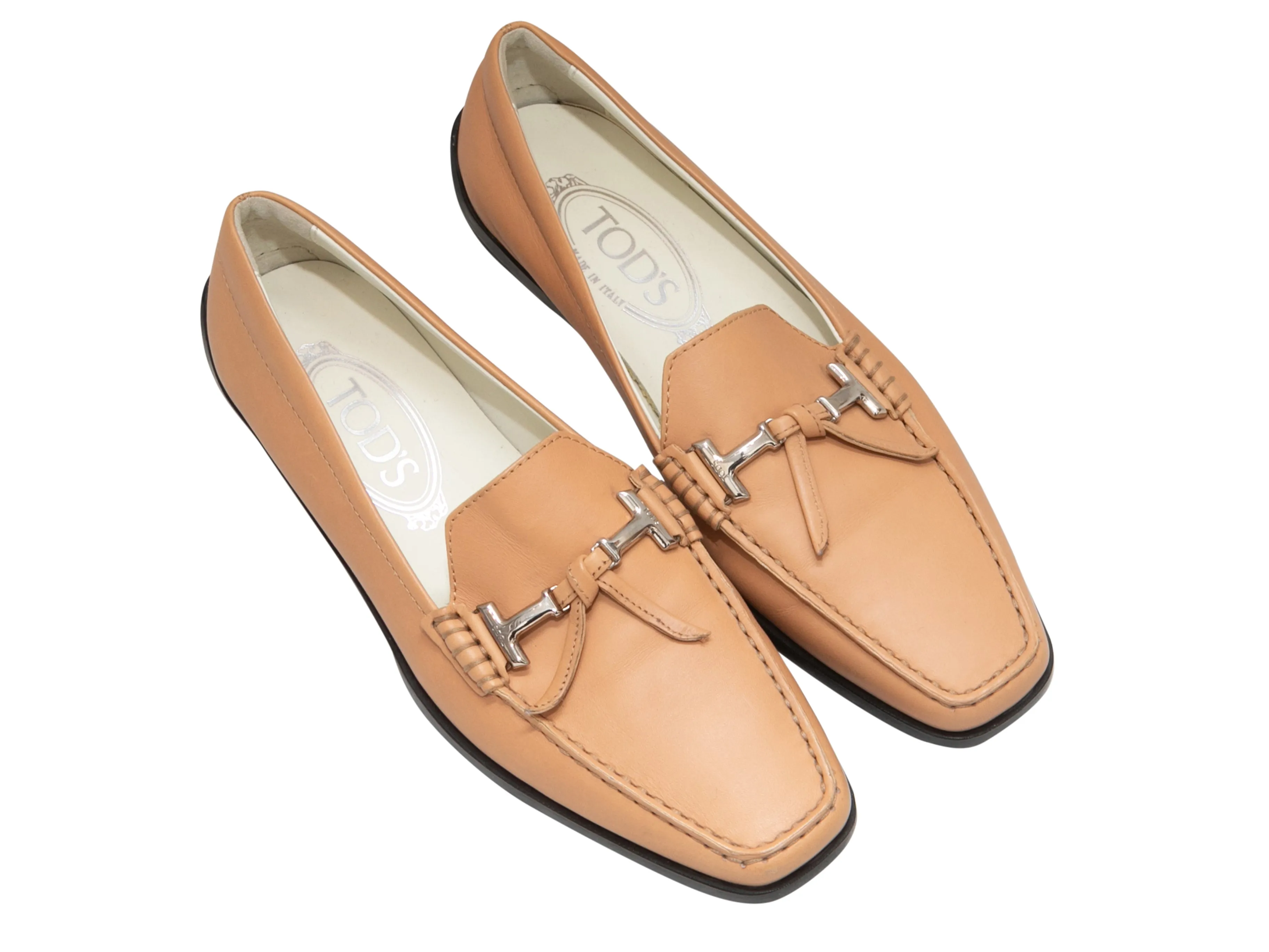 Tan Tod's Leather Driving Loafers Size 37