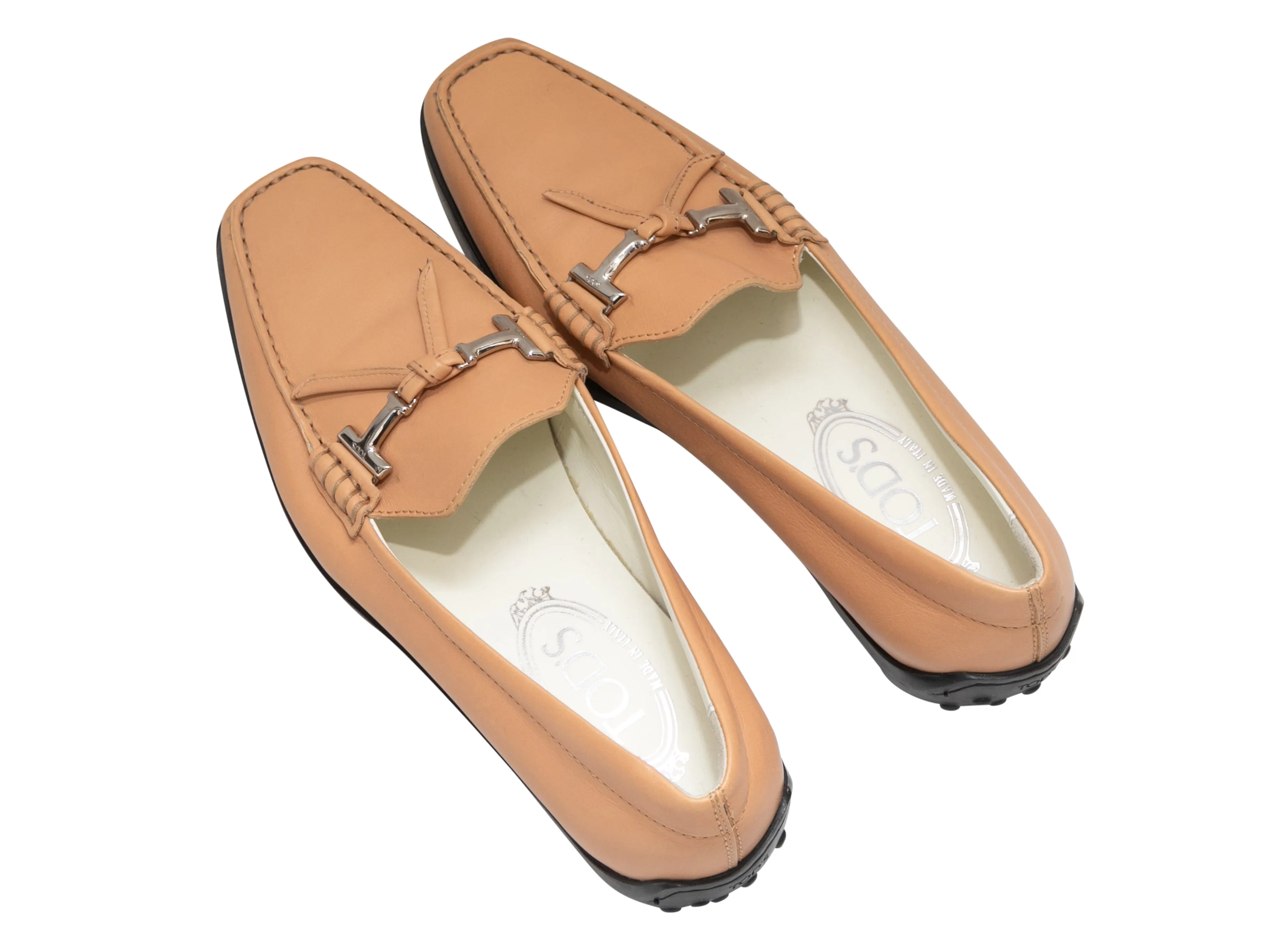 Tan Tod's Leather Driving Loafers Size 37