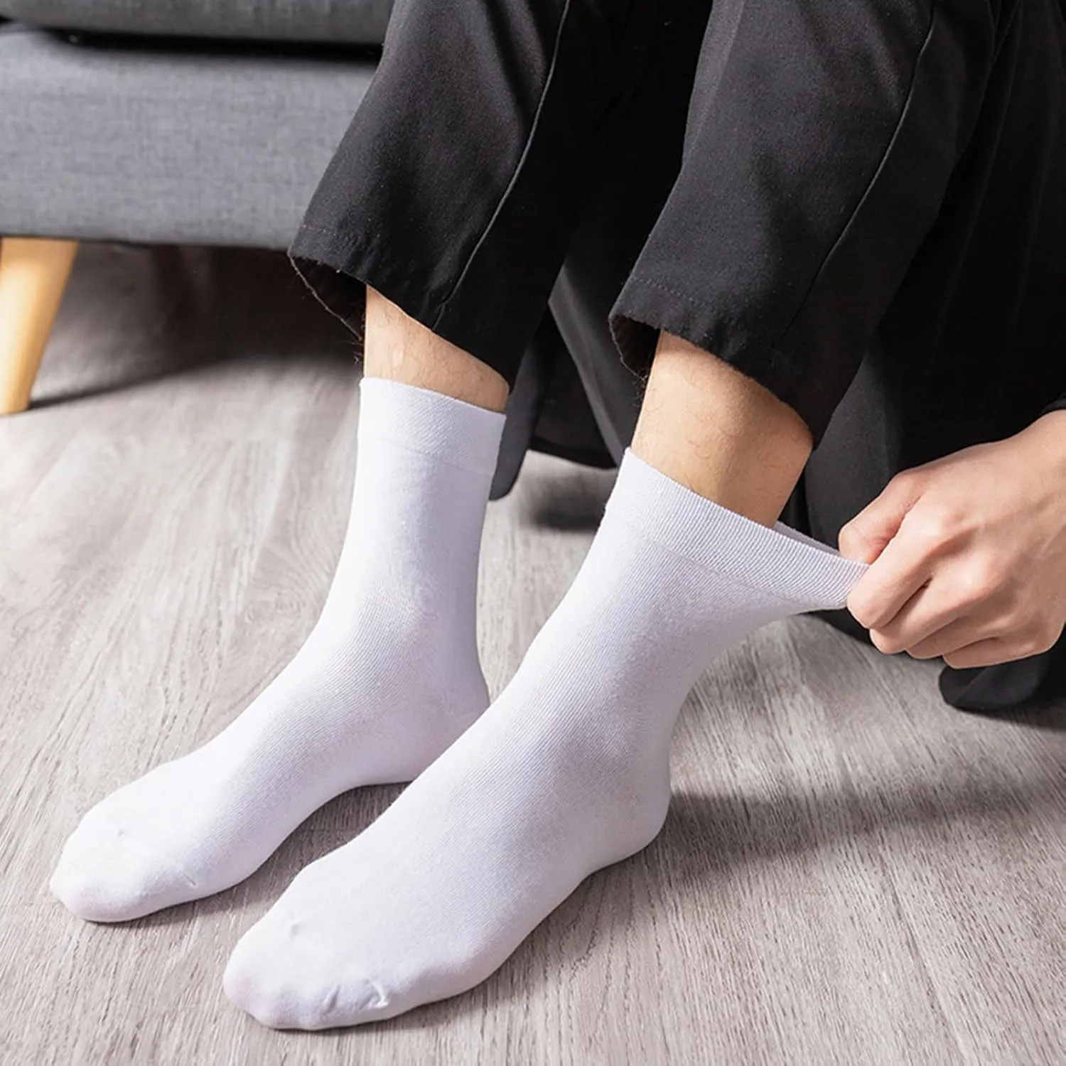 Tergy 50 Pairs Quarter Ankle Socks Crew Socks Athletic Socks for Men Women Breathable Cushion Socks for Running Hiking