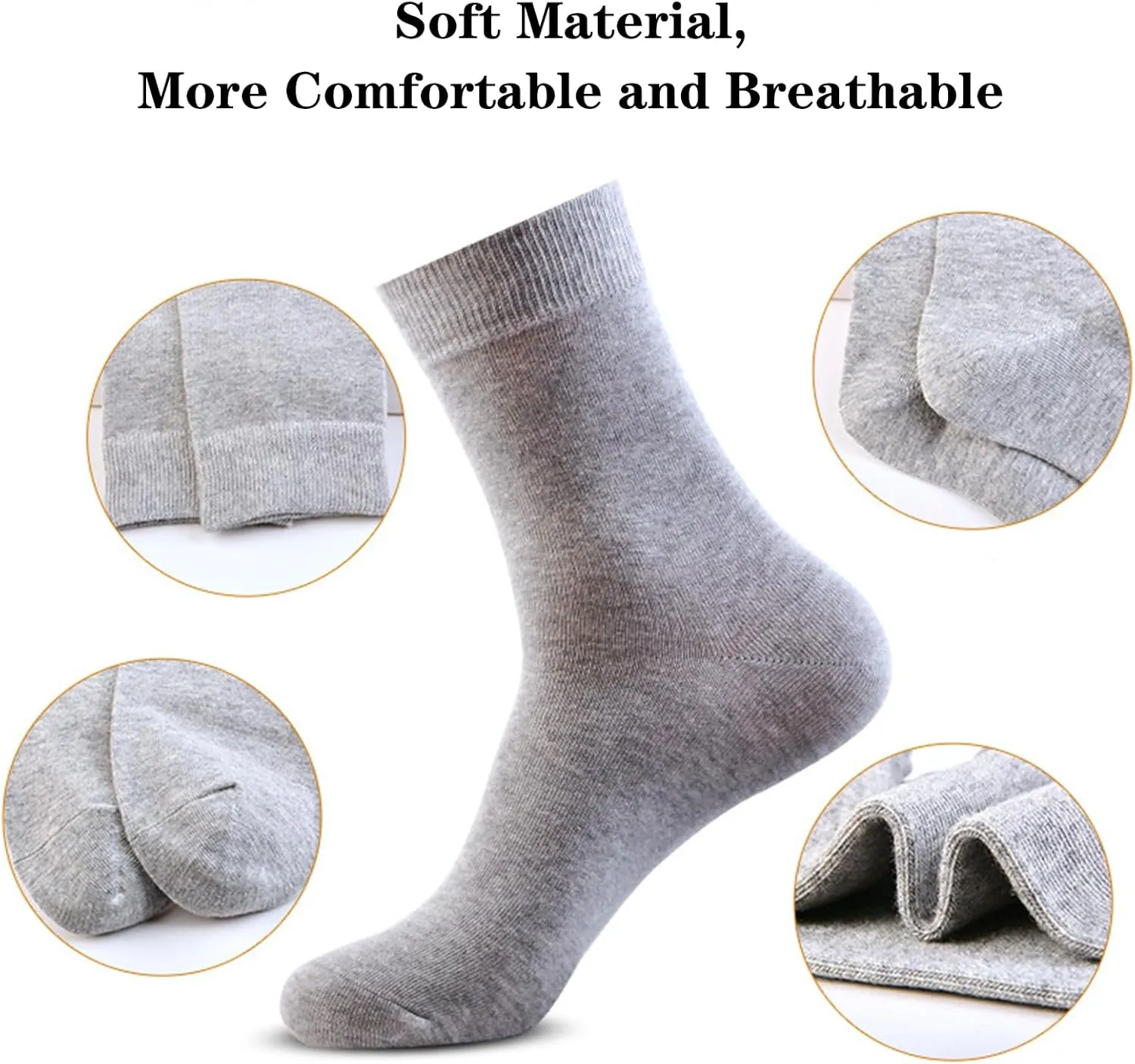 Tergy 50 Pairs Quarter Ankle Socks Crew Socks Athletic Socks for Men Women Breathable Cushion Socks for Running Hiking