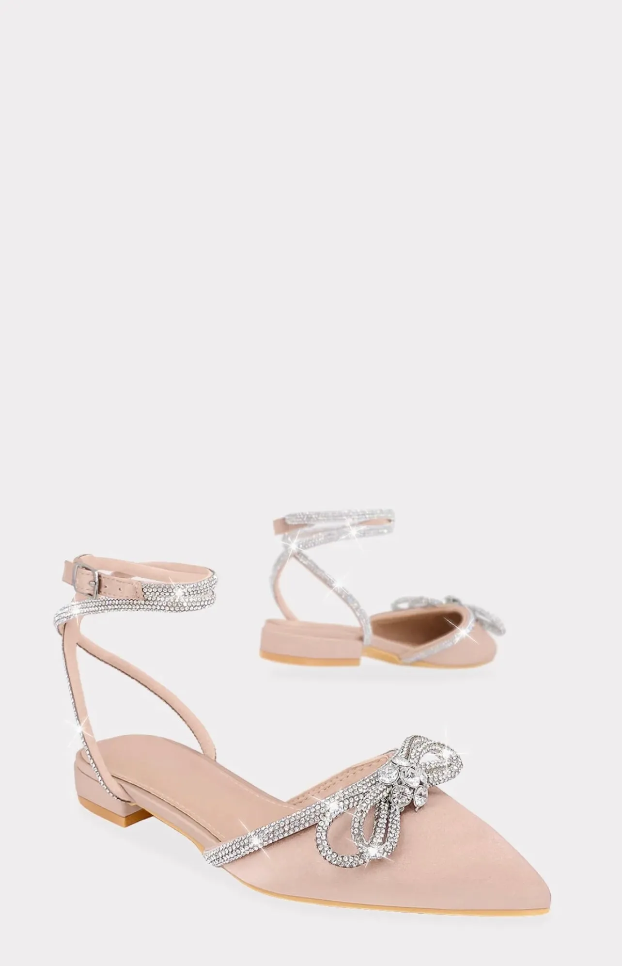 Tessa Pointed Toe Flat - Nude