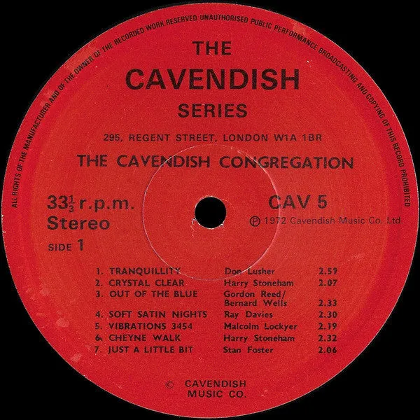 The Cavendish Congregation - Cavendish Series 5 - Very Good (VG)