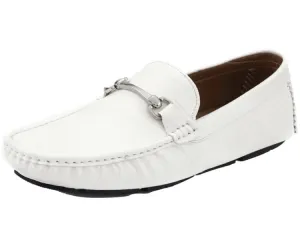 Titus White Driving Loafers