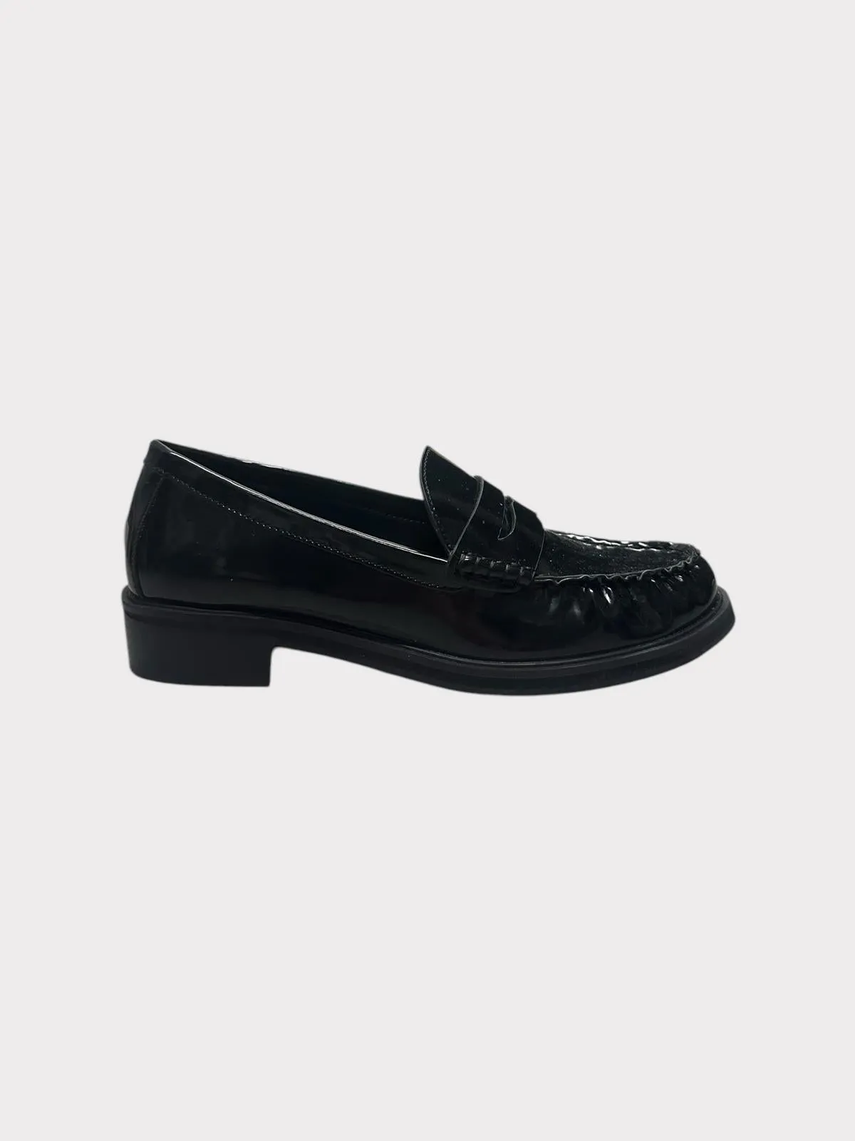 Topshop Black Penny Loafers