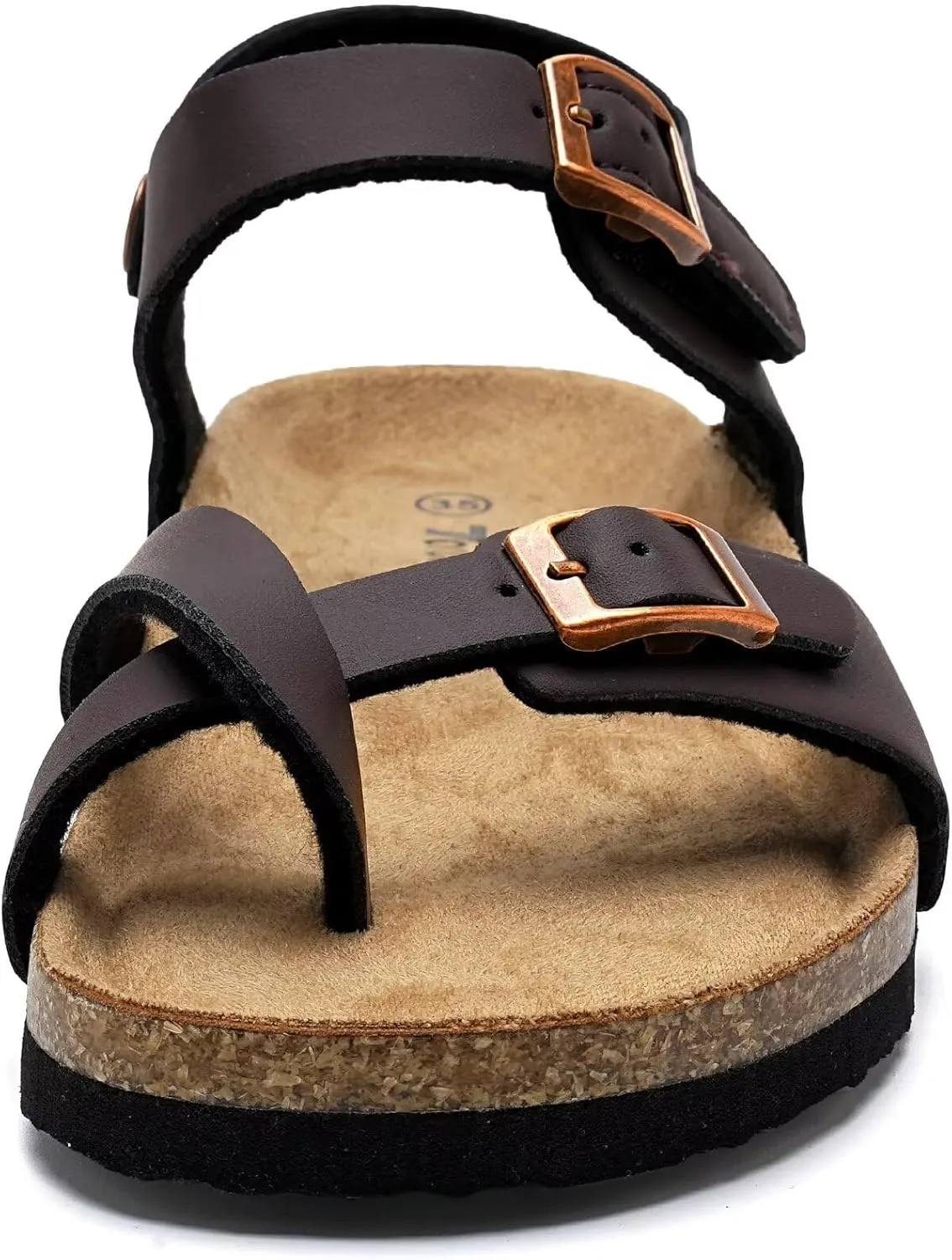 Torotto Girls Boys Sandals with Cork Footbed Adjustable Buckle Summer Slides Flip Flops Open Toes Flat for Kids Toddler