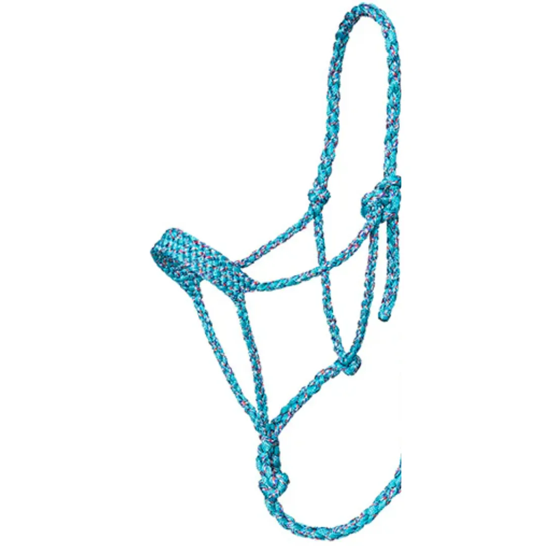 Tough 1 Turquoise/Multicolored Mule Tape Halter with 10' Lead Rope