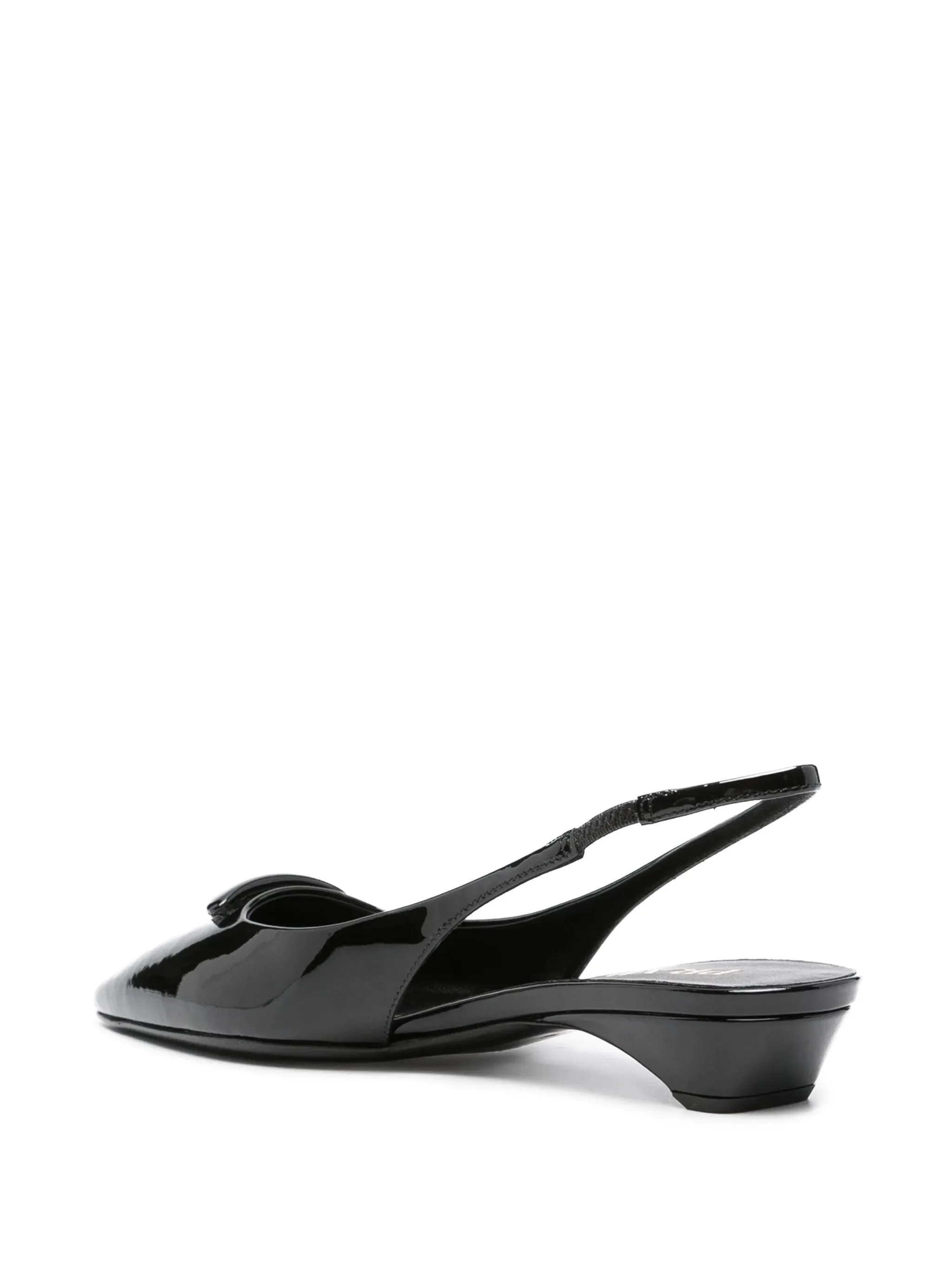 Trendsetting patent-leather pumps slingback Remote-controlled